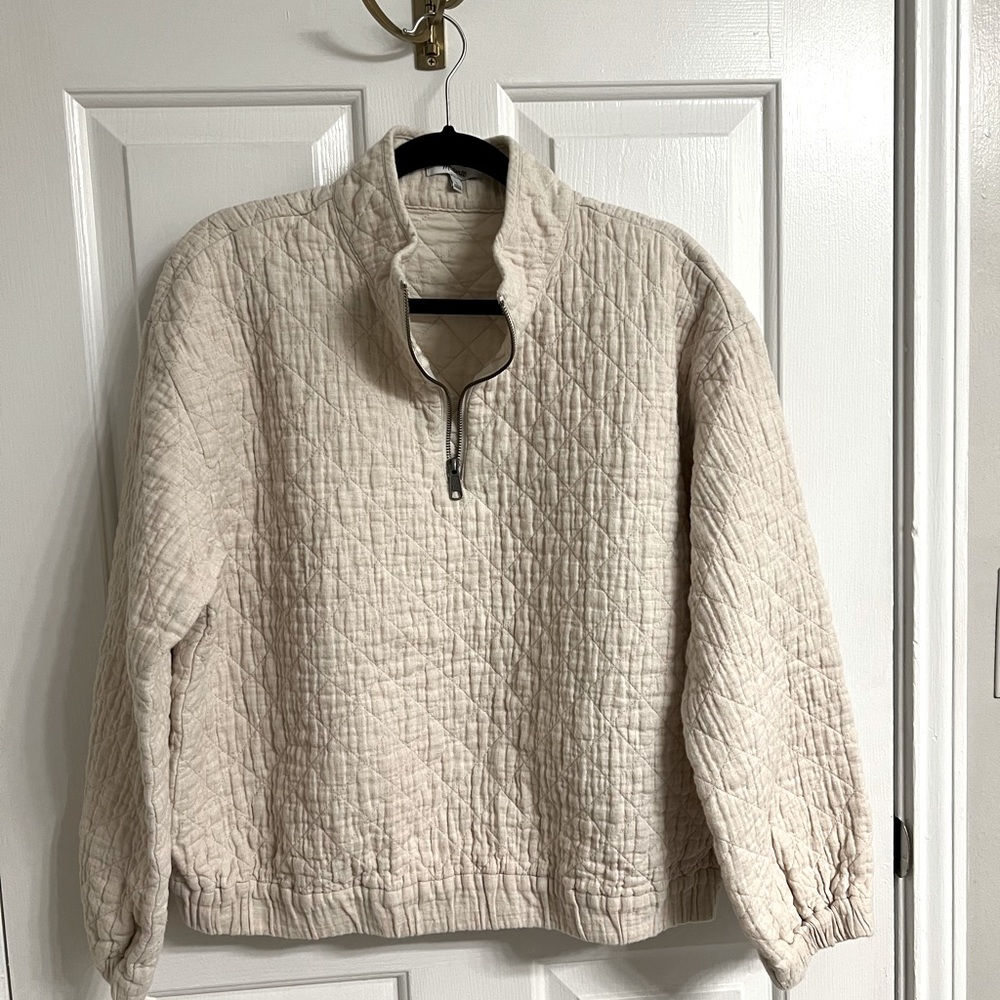 Quilted Madewell pullover
